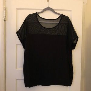 Torrid mesh top short sleeve t